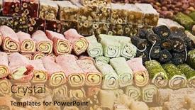  Presentation with istanbul - Amazing presentation theme having turkish delights on the istanbul's spice market backdrop and a coral colored foreground