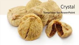  Presentation with turkish - Colorful presentation design enhanced with turkish dried figs isolated backdrop and a  colored foreground