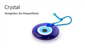  Presentation with good luck - Colorful slides enhanced with turkish evil eye for good backdrop and a white colored foreground