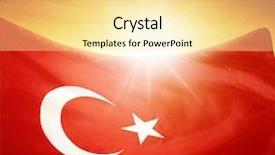  Presentation with turkish - Presentation with turkish flag in front background and a blonde colored foreground