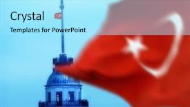  Presentation with tourism turkey - Cool new presentation theme with turkish flag in istanbul turkey backdrop and a arctic colored foreground