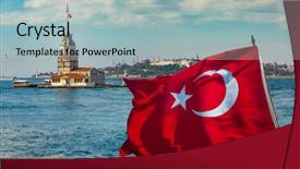  Presentation with turkish - Cool new PPT layouts with maiden'stower and topkapi palace backdrop and a light blue colored foreground