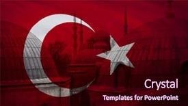  Presentation with turkish - PPT layouts featuring turkish flag with view background and a wine colored foreground