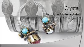  Presentation with pearl - PPT theme with turkish ottoman ring with pearl background and a light gray colored foreground