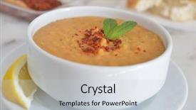  Presentation with turkish - Colorful presentation enhanced with turkish red lentil soup with aleppo pepper backdrop and a lemonade colored foreground
