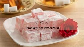  Presentation with white rose - Amazing presentation theme having turkish-rose-delight backdrop and a coral colored foreground