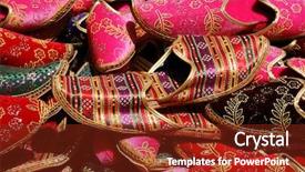  Presentation with turkish - Colorful presentation theme enhanced with arabic embroidery - turkish slippers backdrop and a tawny brown colored foreground