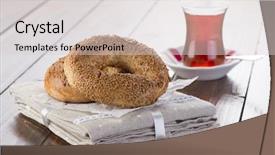  Presentation with tea patti - Audience pleasing slide set consisting of turkish tea and simit backdrop and a lemonade colored foreground