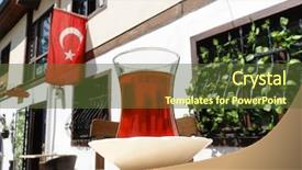  Presentation with national flag of chicago - PPT layouts consisting of turkish tea with national flag background and a  colored foreground