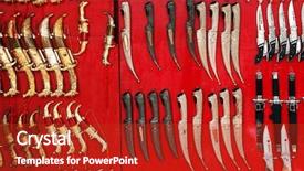  Presentation with indian - Audience pleasing presentation theme consisting of turkish war - old indian daggers backdrop and a  colored foreground