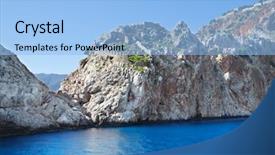  Presentation with cliff - Presentation design with turkiye - mint at the top background and a  colored foreground