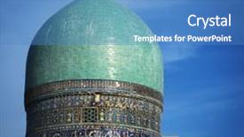  Presentation with uzbekistan - Presentation theme consisting of turkmenistan - ancient mosque in samarkand uzbekistan background and a  colored foreground