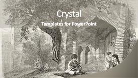  Presentation with old house - Slides enhanced with turkmenistan - old illustration of lezgian house background and a  colored foreground