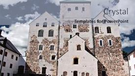  Presentation with finland - Audience pleasing PPT theme consisting of turku-castle-in-finland backdrop and a light blue colored foreground