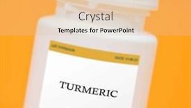  Presentation with curcumin - PPT theme consisting of turmeric-contains-curcumin background and a lemonade colored foreground