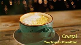  Presentation with turmeric - Colorful presentation theme enhanced with turmeric latte or golden milk backdrop and a tawny brown colored foreground