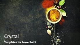  Presentation with dark space - Presentation design featuring basil salt papper on dark background and a dark gray colored foreground