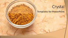  Presentation with root - Beautiful PPT theme featuring turmeric root powder - a small backdrop and a lemonade colored foreground