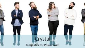  Presentation with isolated paw prints over white - Beautiful theme featuring turn - collage of people over white backdrop and a light blue colored foreground
