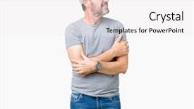  Presentation with neolithic age old - Colorful PPT theme enhanced with turn - handsome middle age hoary senior backdrop and a white colored foreground