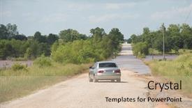  Presentation with driver - Colorful slide deck enhanced with turn around from a flood backdrop and a soft green colored foreground