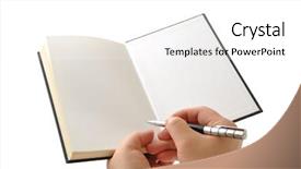  Presentation with book opening - Cool new presentation theme with turn book pages - opening new page to write backdrop and a white colored foreground