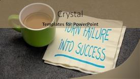  Presentation with career development - Presentation theme with turn-failure-into-success-motivational background and a coral colored foreground