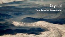  Presentation with danube - Presentation theme featuring turn of the river danube in hungary viewed from a plane background and a ocean colored foreground