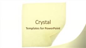  Presentation with page - Slides having turn page - blank curled post it note background and a cream colored foreground