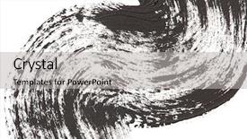  Presentation with brush stroke - PPT layouts consisting of turn page - brush stroke high magnification isolated background and a light gray colored foreground