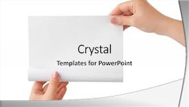  Presentation with scroll paper - Amazing theme having turn page - hands and paper scroll isolated backdrop and a white colored foreground