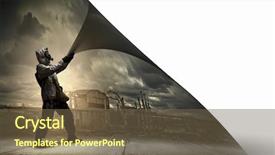  Presentation with clear - Theme having turn page - stalker changing reality into clear background and a tawny brown colored foreground