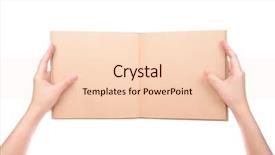  Presentation with vintage women - Amazing PPT theme having turn page - women hand holding vintage book backdrop and a lemonade colored foreground