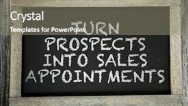  Presentation with sales awards graphics - PPT theme consisting of turn prospects into sales appointments background and a gray colored foreground