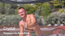  Presentation with sails sailing yacht catamaran sailing - Colorful presentation enhanced with turn time - sailing man pulling ropes winding backdrop and a coral colored foreground