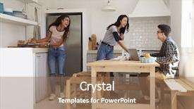  Presentation with teenagers - Amazing presentation design having turn time - teenagers making lunch and studying backdrop and a coral colored foreground