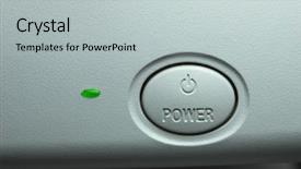  Presentation with power button - Audience pleasing presentation theme consisting of turn up - power button backdrop and a light gray colored foreground