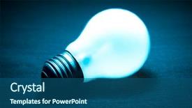  Presentation with glowing light bulb light bulb - Theme enhanced with turn up heat - glowing light bulb background and a  colored foreground