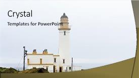  Presentation with scotland - Beautiful presentation theme featuring turnberry-lighthouse-in-scotland-uk backdrop and a sky blue colored foreground