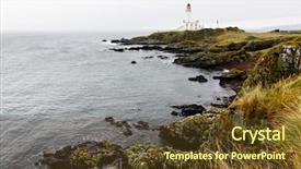  Presentation with scotland - Slide set featuring turnberry-lighthouse-in-scotland-uk background and a tawny brown colored foreground