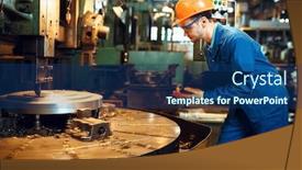  Presentation with lathe - Slide deck with turner-stanging-at-the-automated background and a ocean colored foreground