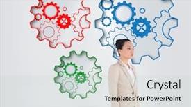  Presentation with composite - Slide set having sweet marshmallows minimalism set on pastel cream color background background and a lemonade colored foreground