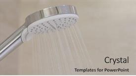  Presentation with babies shower - PPT theme consisting of turning on the shower background and a light gray colored foreground