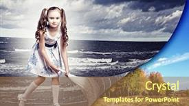  Presentation with turning page - Amazing PPT theme having turning page with another reality backdrop and a coral colored foreground