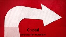  Presentation with on the right track - PPT theme consisting of turning point - right turn sign background and a crimson colored foreground