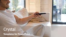  Presentation with 3d man sitting question mark - Amazing PPT theme having turning point - young handsome man sitting backdrop and a coral colored foreground