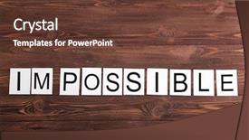  Presentation with possible - Cool new presentation with turning word impossible into possible backdrop and a tawny brown colored foreground