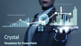  Presentation with turnover - Presentation having turnover - analyzing sales data background and a ocean colored foreground