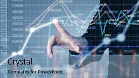  Presentation with turnover - Presentation theme having turnover - average sales report background and a teal colored foreground