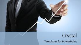  Presentation with turnover - Slide deck having turnover - business man hand drawing background and a light blue colored foreground